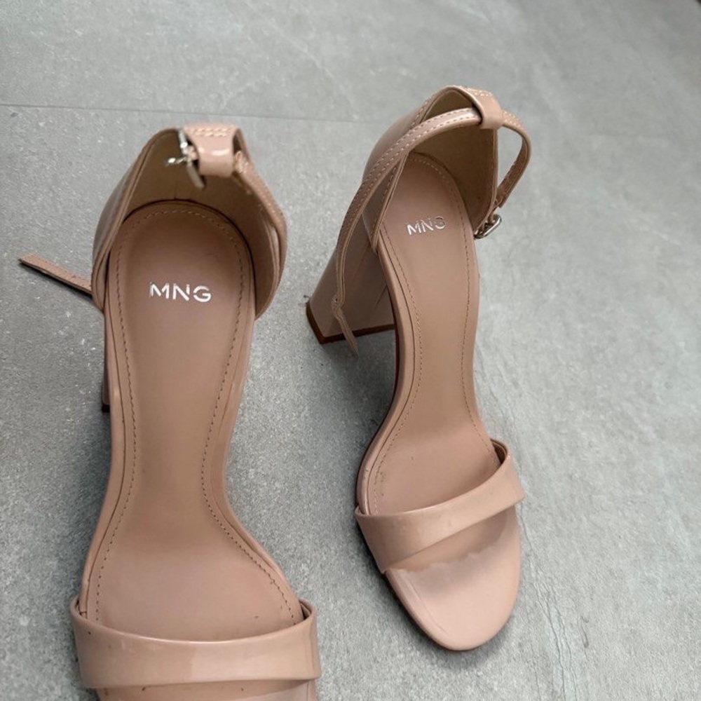 Mango Women's Beige Heeled Sandals